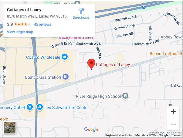 Cottages Of Lacey Google map screenshot